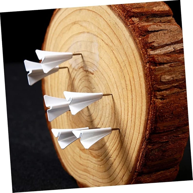6 Pcs Colorful Paper Airplane Thumbtacks For Bedroom Decor Replaceable Push Pins - Image 5